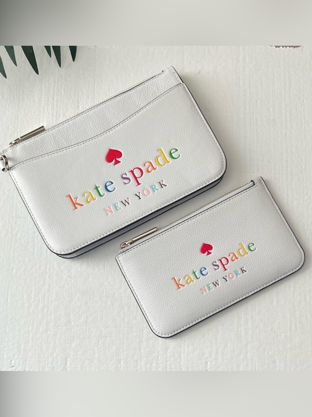 Kate Spade rainbow 2-piece set wristlet and wallet